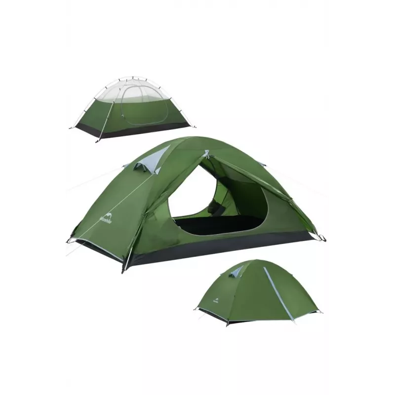 NATUREHIKE Bleik 3 Type A palapinė, 3 asmenims, 3 sezonams, miško žalia