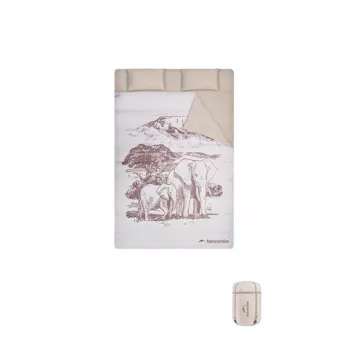 NATUREHIKE dvivietis miegmaišis M250 pilkas 210x145 cm 2 asmenims 3 sezonams