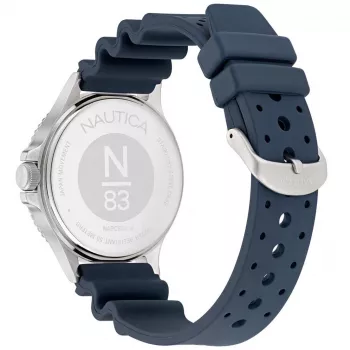 Nautica Coral Bay Vyriškas Nardymo Laikrodis NAPCBS304 43mm Mėlyna Silikoninė Juosta