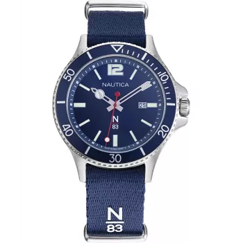 Nautica Men's NAPABS904 Analog Quartz Watch 43mm Blue Silicone Strap