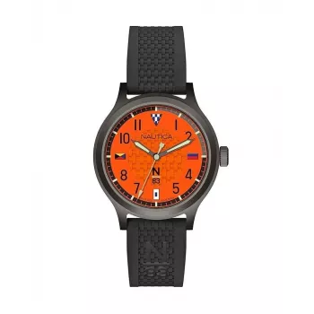 Nautica Men's NAPCFS915 Quartz Chronograph Watch 43mm Blue Dial Silicone Strap