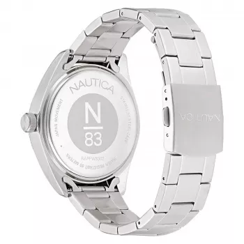 Nautica Men's Quartz Analog Watch NAPFWS307 44mm Blue Dial Blue Silicone Strap