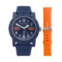 Nautica vyrų laikrodis NAPATS306 42,5 mm mėlynas ciferblatas, silikoninis dirželis