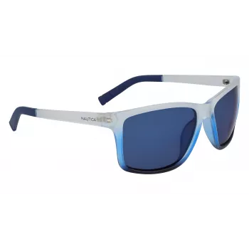 NAUTICA N3644SP-471 Vyriški poliarizuoti stačiakampiai akiniai nuo saulės Matinė juoda/Pilka 62mm