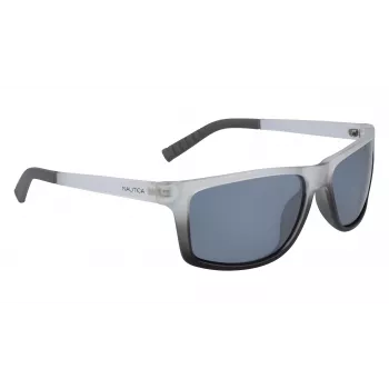 Nautica N3651SP-071 Vyriški pilotiniai poliarizuoti akiniai nuo saulės – juodas rėmelis, pilki lęšiai 62 mm