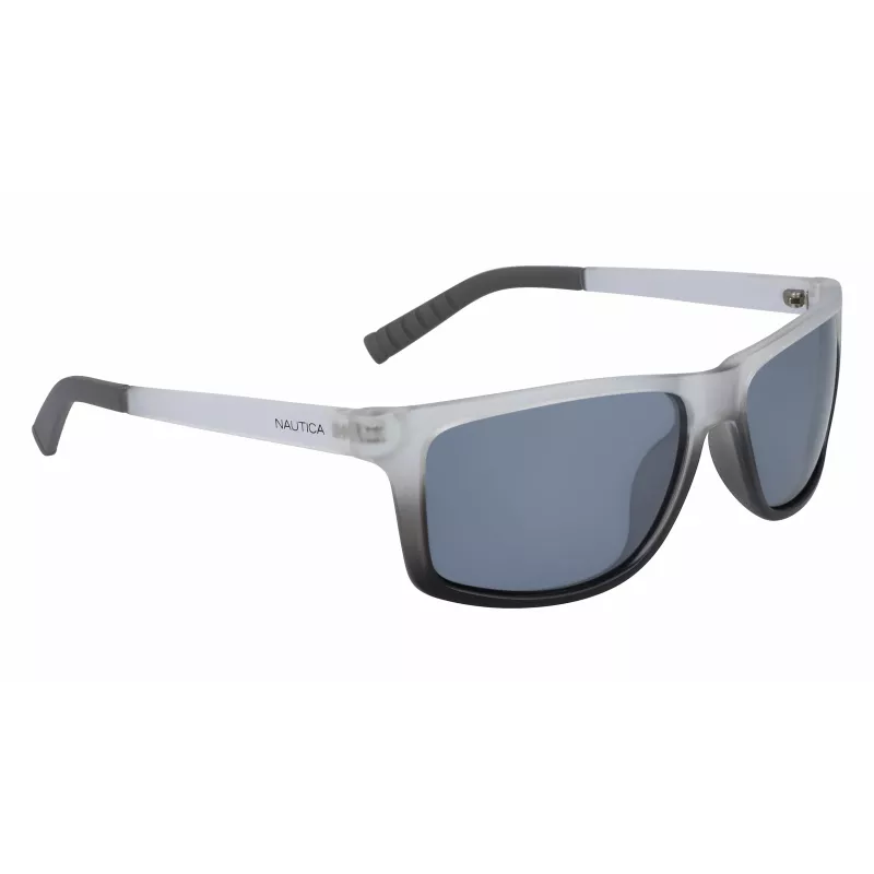Nautica N3651SP-071 Vyriški pilotiniai poliarizuoti akiniai nuo saulės – juodas rėmelis, pilki lęšiai 62 mm