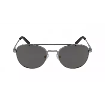 Nautica N4641SP-030 Vyriški stačiakampiai akiniai nuo saulės, matinis juodas rėmelis, pilki lęšiai, 53 mm