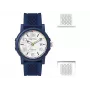 Nautica NABLEME02 Vyriškas Kvarcinis Analoginis Laikrodis Mėlynu Ciferblatu ir Mėlynu Silikoniniu Dirželiu 38mm