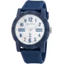 Nautica NAPATS301 vyriškas kvarcinis analoginis laikrodis 42.5mm mėlynu ciferblatu ir silikoniniu dirželiu