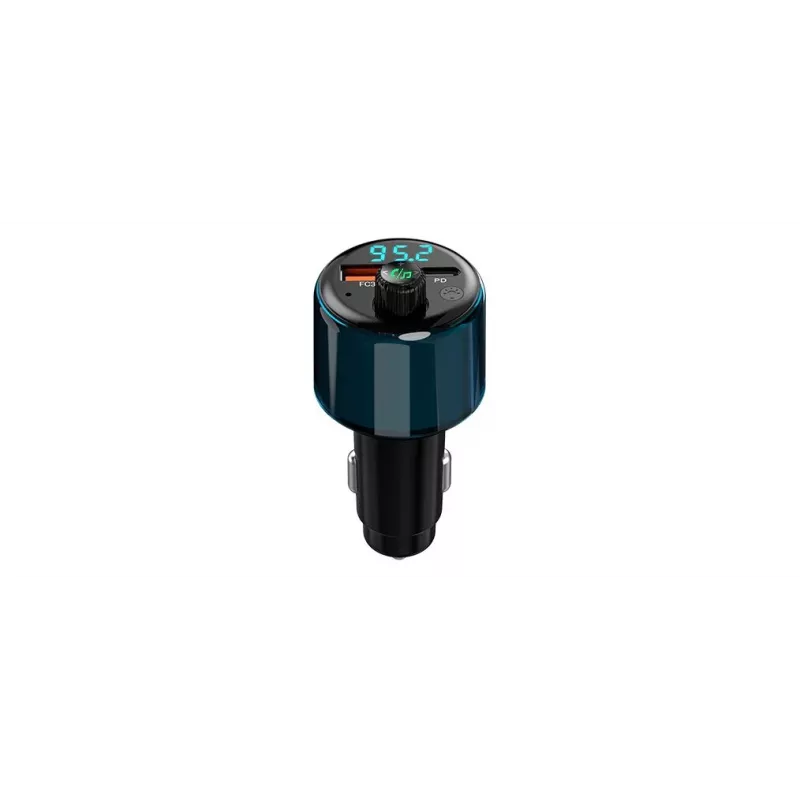 NAVITEL BHF05 MAX Daugiafunkcis FM siųstuvas su Bluetooth 5.0, USB jungtimi, laisvų rankų įranga, LED ekranu, QC3.0 greituoju įkrovimu