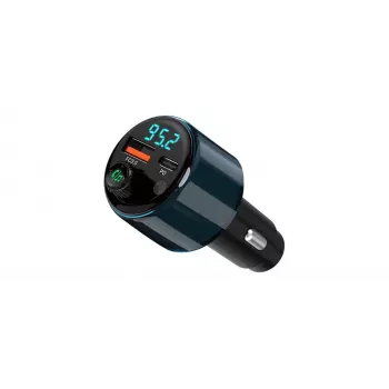 NAVITEL BHF05 MAX Daugiafunkcis FM siųstuvas su Bluetooth 5.0, USB jungtimi, laisvų rankų įranga, LED ekranu, QC3.0 greituoju įkrovimu