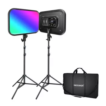 NEEWER RGB168 RGB LED vaizdo šviesos rinkinys, 2 vnt., 60 W, 2500-8500K