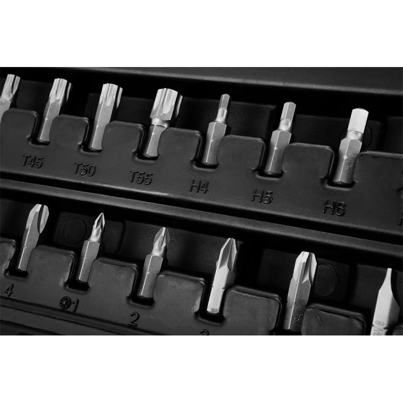 NEO Tools 10-042 1/4 inch 46 dalių lizdų ir antgalių rinkinys su įrankiais
