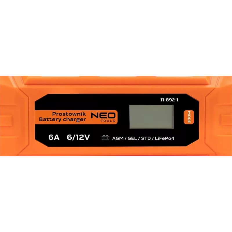 NEO Tools 11-892-1 Automobilio akumuliatoriaus įkroviklio krokodilo spaustuvai, 15A, 12V/24V, pora