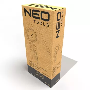 NEO Tools 14-718 5 dalių kompresoriaus priedų rinkinys su spiraline žarna, pūtimo pistoletu ir padangų pripūtimo pistoletu