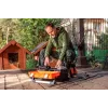 NEO TOOLS 81-241-M darbo kelnės su kelių apsaugų kišenėmis, pilkai juodos, M dydis