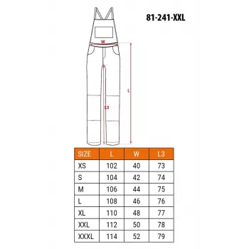 NEO Tools 81-241-XXL unisex darbo kelnės pilkai žalios, XXL dydis