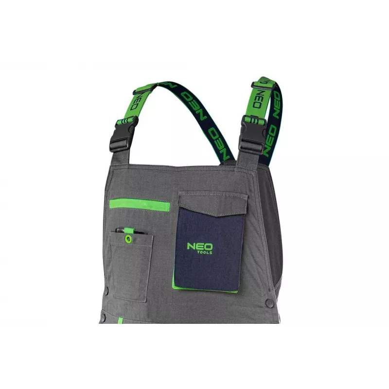 NEO TOOLS 81-247-S darbo šortai, S dydis, pilki/juodi