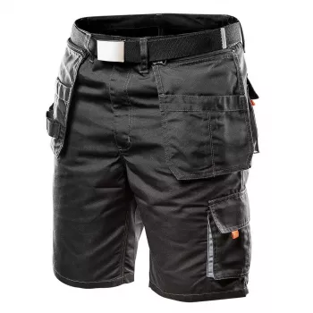 NEO Tools 81-270-XL apsauginiai darbo šortai, pilki/juodi, XL dydis, 9 kišenės, EN ISO 13688