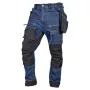 NEO TOOLS 81-361-1-XS Denim darbo kelnės su Cordura sutvirtinimais ir nuimamomis kišenėmis, tamsiai mėlynos, XS dydis