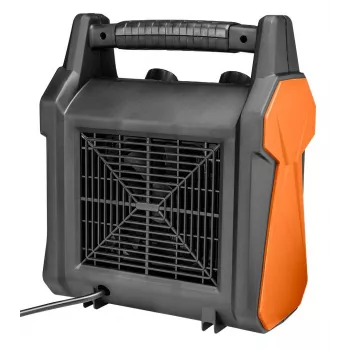 NEO Tools 90-061 elektrinis šildytuvas 3000W, 2 šildymo režimai, ventiliatoriaus režimas, reguliuojamas termostatas, apsauga nuo perkaitimo, juoda/oranžinė