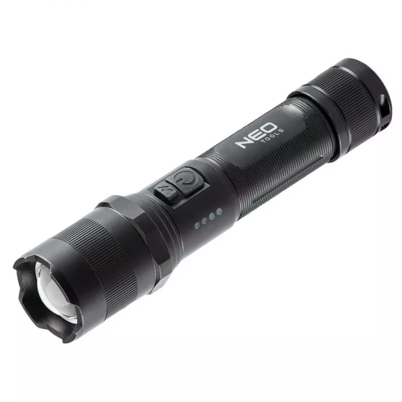 NEO TOOLS 99-035 COB LED įkraunamas priekinis žibintas su judesio jutikliu, 300 lm, IPX4, USB-C, reguliuojamas kampas, magnetinis pagrindas