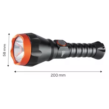 NEO TOOLS 99-070 XPE + COB LED priekinė lemputė su judesio jutikliu, 120 lm, IPX4, 3x AAA