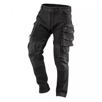 NEO TOOLS DENIM darbo kelnės, juodos, L dydis
