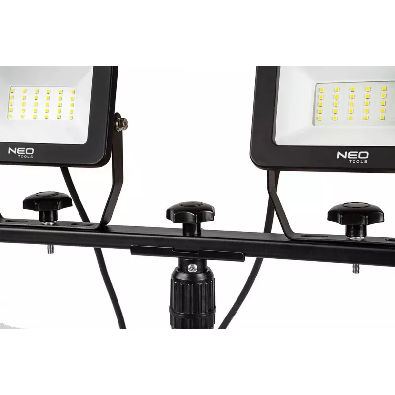 NEO TOOLS Double Spotlight 2x50W SMD LED 8500lm 230V ant trikojo 1,8 m