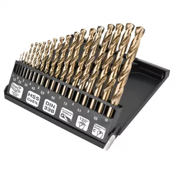 NEO TOOLS HSS-Co Metal Gręžtų Rinkinys 1,0–10,0 mm, 19 vnt.