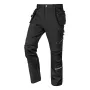 NEO TOOLS vyriškos Mix&Match 4 krypčių tamprios darbo kelnės su Cordura sutvirtinimais ir nuimamomis kišenėmis, juodos, M dydis