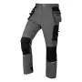 NEO TOOLS vyriškos Mix&Match 4-Way Stretch darbo kelnės su Cordura sutvirtinimais, pilka/juoda, S dydis