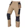 NEO TOOLS Mix&Match 4 krypčių tamprios darbo kelnės su holster kišenėmis ir Cordura sutvirtinimais, smėlio-juodos spalvos, M dydis