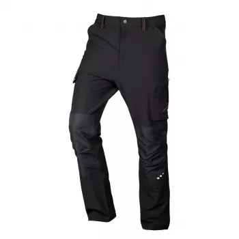 NEO TOOLS Mix&Match darbo kelnės 4-Way Stretch juodos/oranžinės, S dydis