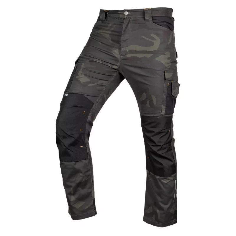 NEO TOOLS Mix&Match darbo kelnės, Canvas, Cordura sustiprintos, žalios kamo spalvos, XS dydis