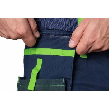 NEO TOOLS PREMIUM Vyriški medvilnės mišinio šortai su tampriu audiniu, XXXL, juodi