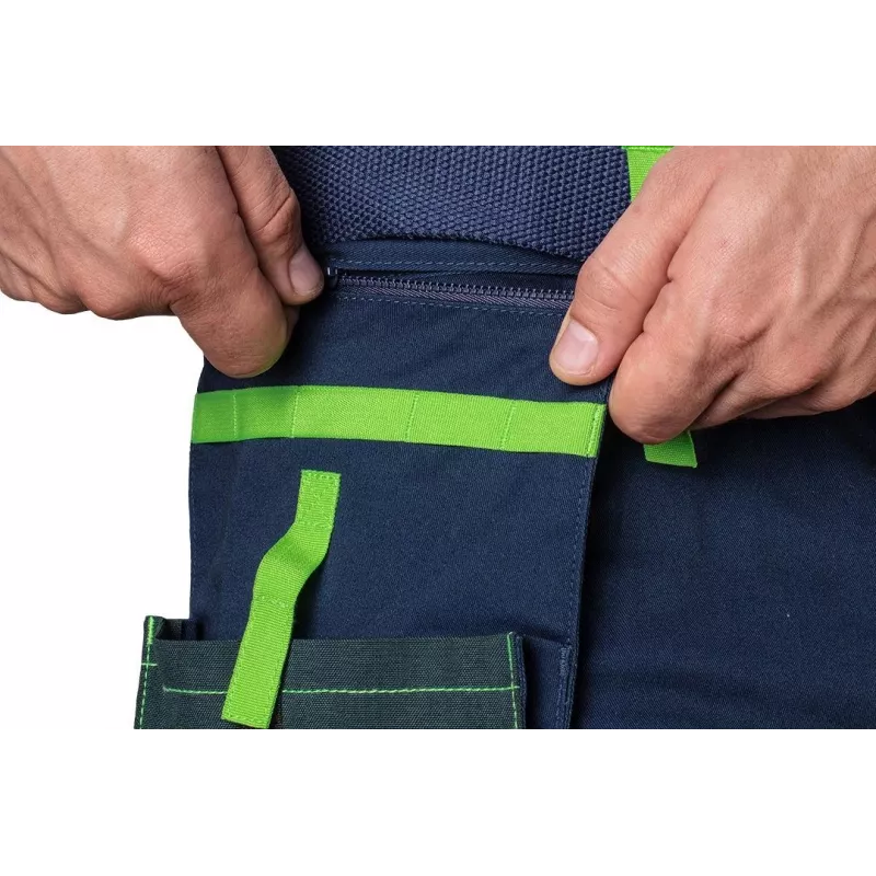 NEO TOOLS PREMIUM Vyriški medvilnės mišinio šortai su tampriu audiniu, XXXL, juodi