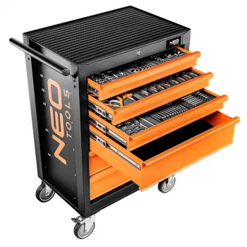 NEO TOOLS dirbtuvės spinta su 6 stalčiais ir 149 įrankiais | 84-221-9