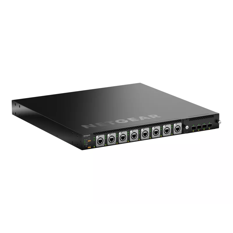 NETGEAR M4350-16M4V valdomas jungiklis – 16x 2.5G PoE++ prievadai, 4x 10G SFP+ išorinės jungtys, 480W PoE biudžetas, Layer 3