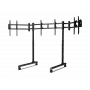 Next Level Racing Floor Stand Round Tube Freestanding Single Monitor Stand Up to 3x43 inch Height Adjustment Tilt Maximum Weight Capacity 50 kg Black