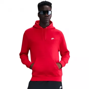 Nike Club Fleece vyriškas megztinis su gobtuvu University Red 657 dydis L