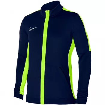Nike Dri-FIT Academy 23 vyriški marškinėliai ilgomis rankovėmis su 1/4 užtrauktuku, Obsidian/Green Strike, S dydis