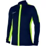 Nike Dri-FIT Academy 23 vyriški marškinėliai ilgomis rankovėmis su 1/4 užtrauktuku, Obsidian/Green Strike, S dydis