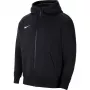 Nike Park 20 Fleece pilno užtrauktuko gobtuvas juodas CW6891-010