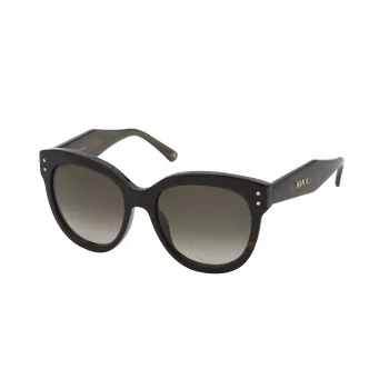 NINA RICCI Moteriški drugelio formos akiniai nuo saulės SNR324550909 Havana Acetate Brown Gradient Lens 55/18/140 mm
