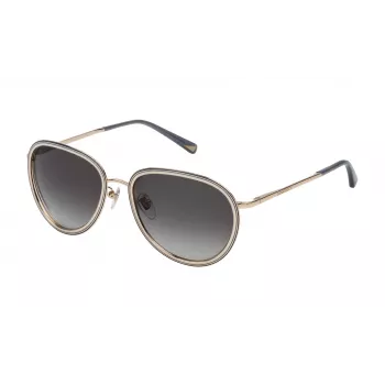 NINA RICCI Moteriški katės akies formos akiniai nuo saulės SNR057570361 - Juodas acetato rėmelis, pilki gradientiniai lęšiai