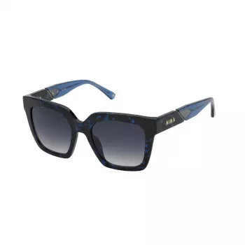 Nina Ricci moteriški katės akies akiniai nuo saulės SNR318520VBG – Havana acetato rėmelis, rudi gradientiniai stiklai, 52 mm