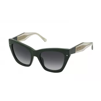 NINA RICCI Moteriški katinėlio formos akiniai nuo saulės SNR3235406WT White Tortoise Grey Gradient 54mm
