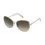 NINA RICCI Moteriški akiniai nuo saulės SNR302-600A32 Havana/Brown Tortoise rėmelis, rudi gradientiniai lęšiai 60/16/135 mm
