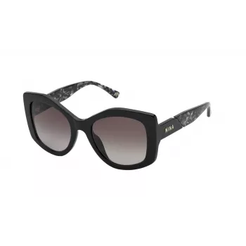 NINA RICCI Moteriški akiniai nuo saulės SNR317-530700 - Acetatinis rėmelis, gradientiniai rudi lęšiai, 53 mm